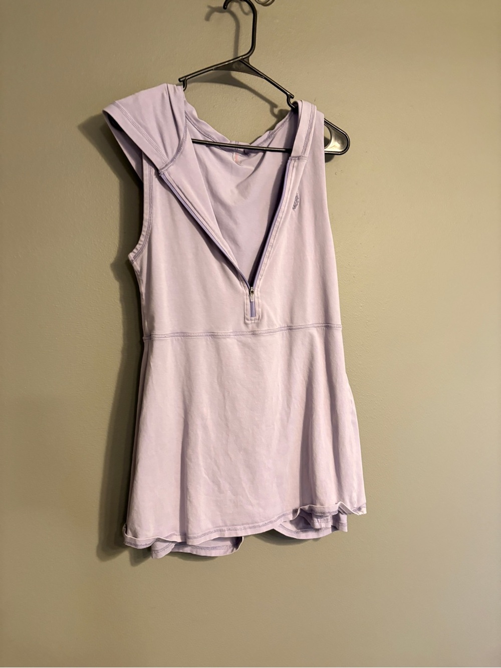 FP Movement by Free People Lilac Sleeveless Hooded Mini Dress